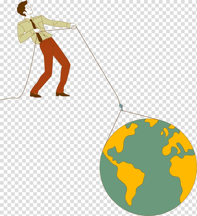 , painted man pulling the ball transparent background PNG clipart