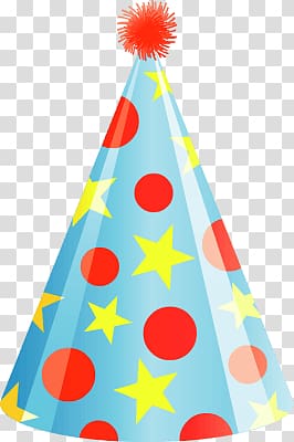 blue and red party hat, Birthday Hat Party transparent background PNG clipart