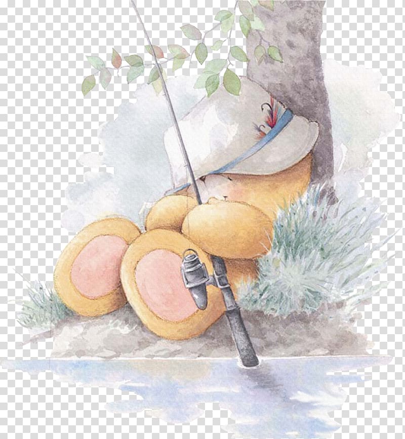 Teddy bear Forever Friends Love, fishing pole transparent background PNG clipart