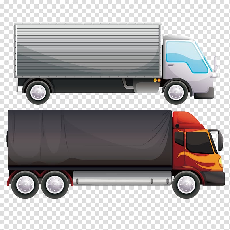 Car Truck Tractor Illustration, Long truck transparent background PNG clipart