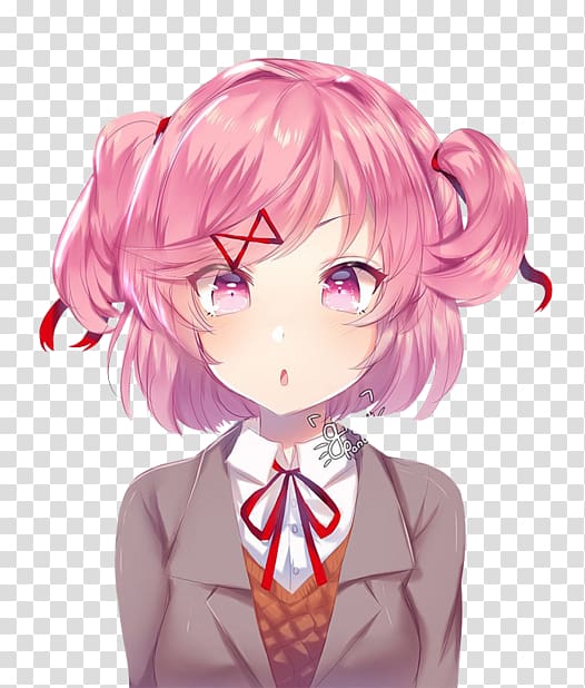 Pink Hair Anime Girl Png - Doki Doki Literature Club Yuri, Transparent Png  , Transparent Png Image