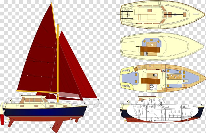 Dinghy sailing Yacht Yawl Proa, sail transparent background PNG clipart