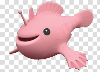 pink fish 3-D illustration, Octonauts Frogfish transparent background PNG clipart