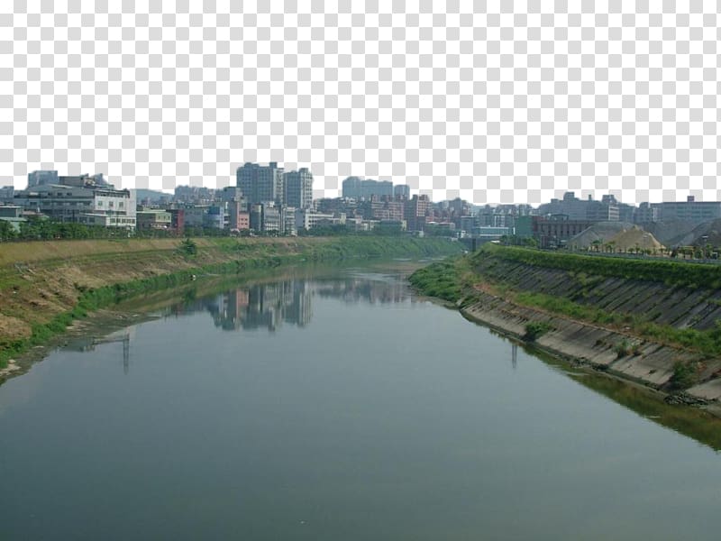 River Road surface Levee Embankment, A river on the edge of a city transparent background PNG clipart