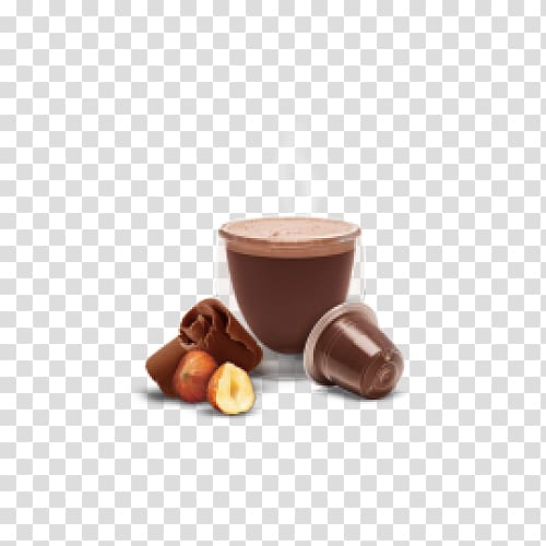 Hot chocolate Praline Coffee Cream Bonbon, Hazelnut Chocolate transparent background PNG clipart