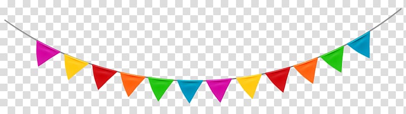 Party Birthday , Party Streamer , assorted-color bunting transparent background PNG clipart