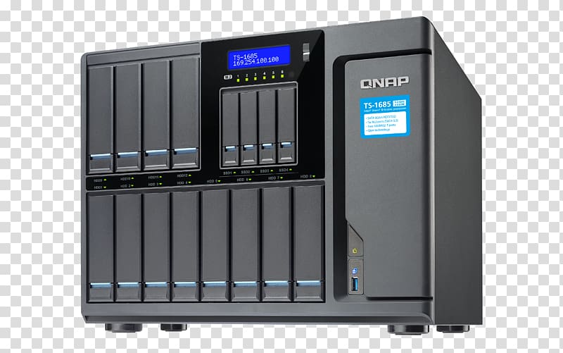 QNAP TS-1635 Network Storage Systems TVS-682T-I3-8G/ QNAP 6 Bay NAS High-capacity 16-Bay Xeon D Super NAS QNAP TS-1685-D Diskless node, others transparent background PNG clipart