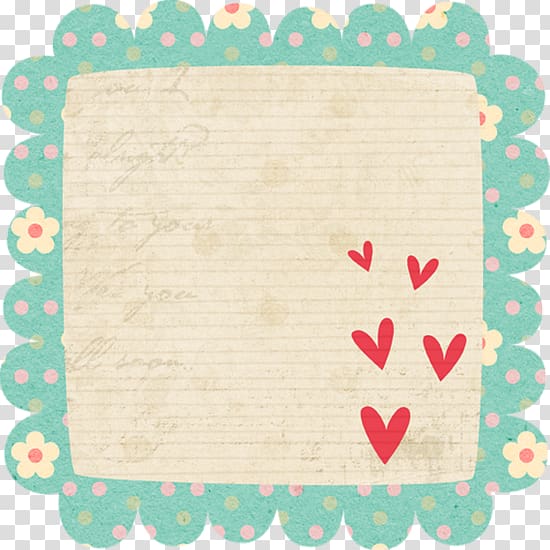 Paper Place Mats Rectangle Heart Font, etiquette transparent background PNG clipart