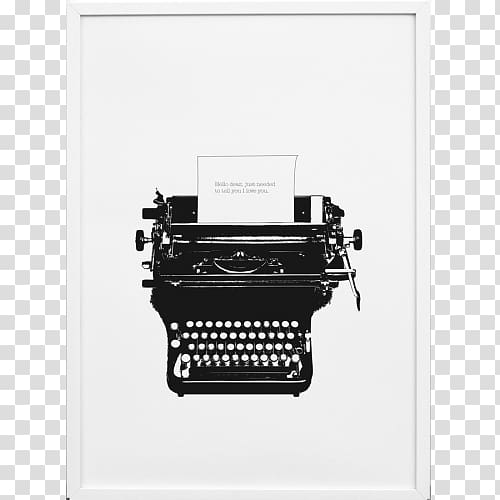 Typewriter Poster Printing Art, design transparent background PNG clipart