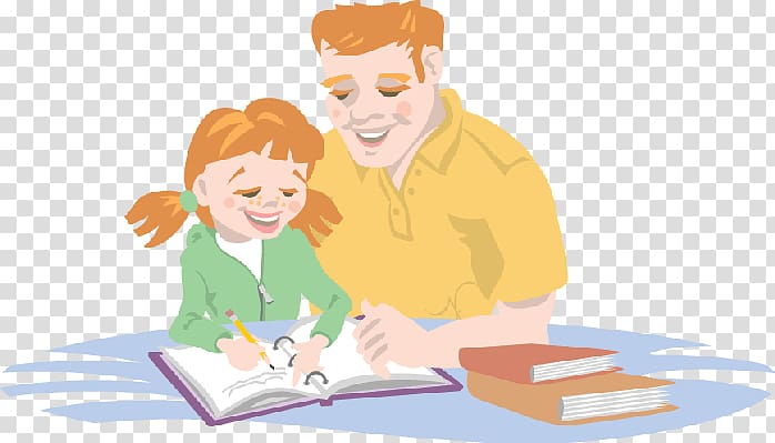 Homework School Student Daughter, mother and father transparent background PNG clipart