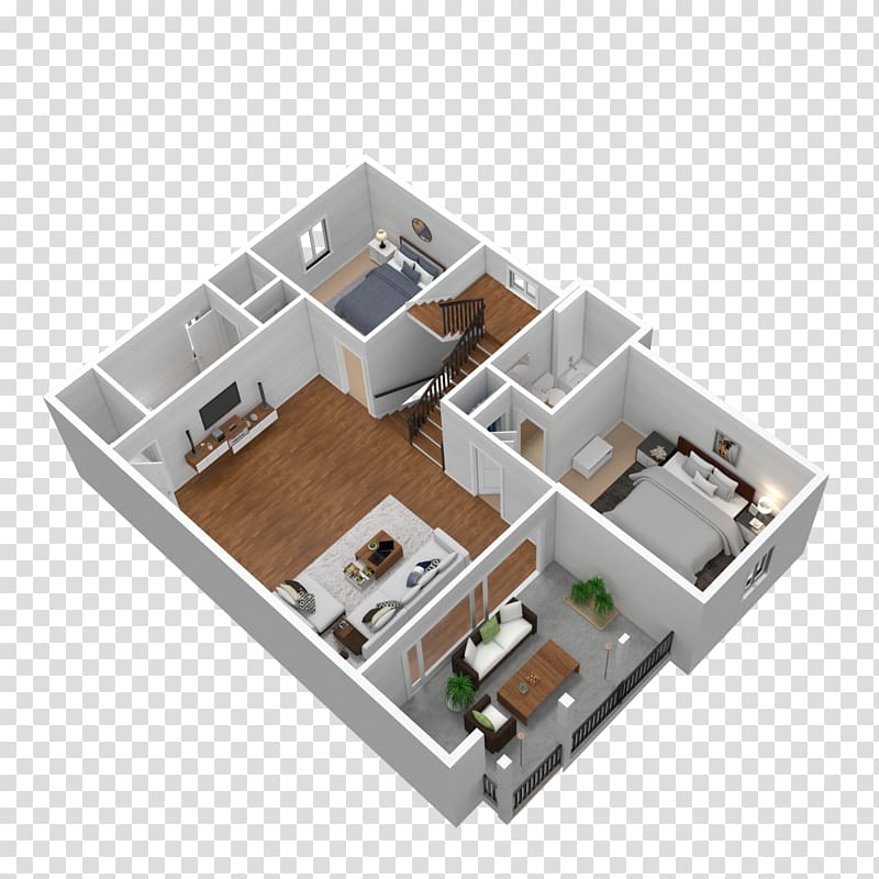 3D floor plan House, design transparent background PNG clipart