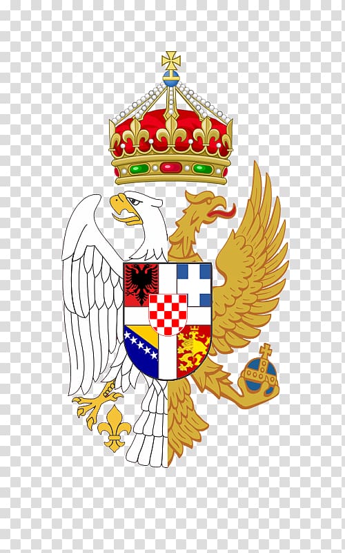 Coat of arms of Montenegro Crest, Serbian Flag transparent background PNG clipart