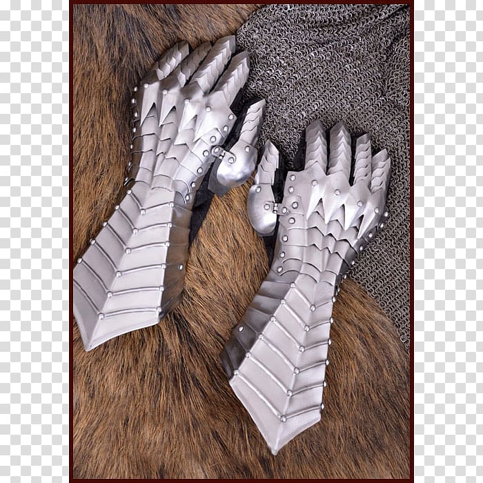 Glove Middle Ages Body armor Couter Leather, hand transparent background PNG clipart