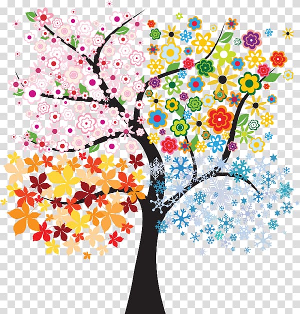 , four seasons transparent background PNG clipart