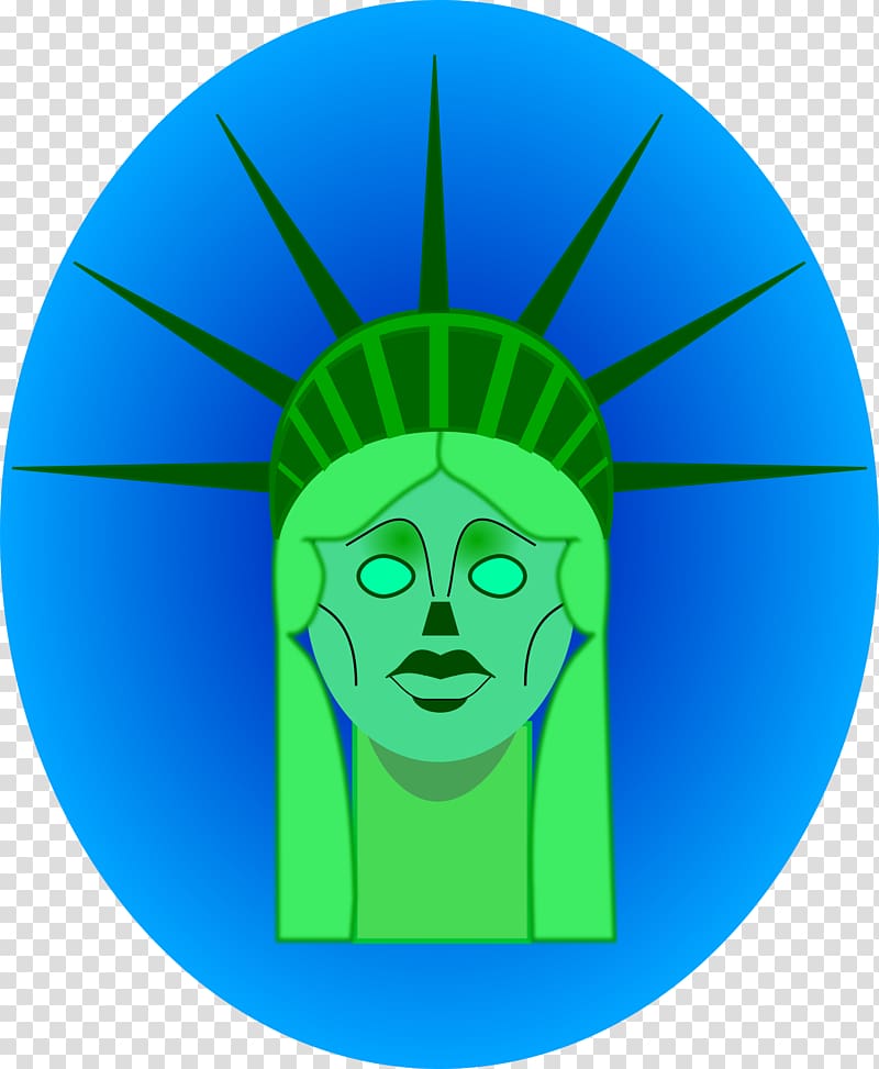 Electric blue Aqua Teal Turquoise, statue of liberty transparent background PNG clipart