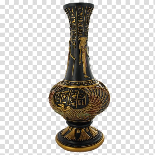 Ancient Egypt Isis Hathor Egyptian, Egypt retro bronze vase transparent background PNG clipart