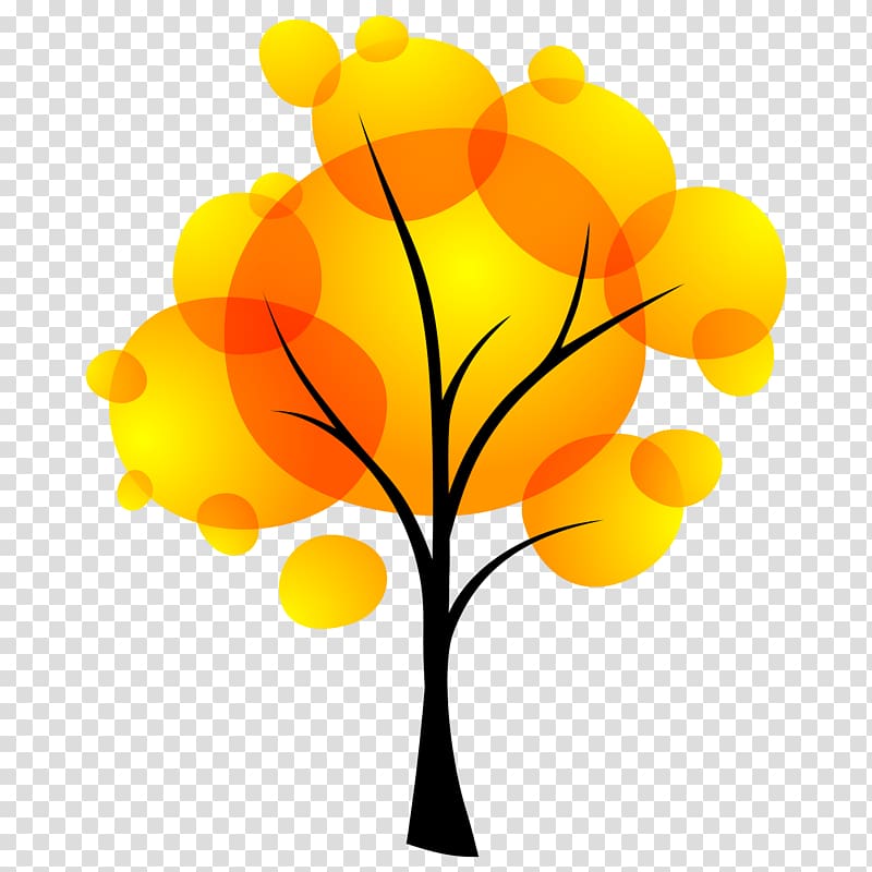 Tree, Autumn trees abstract art background transparent background PNG clipart