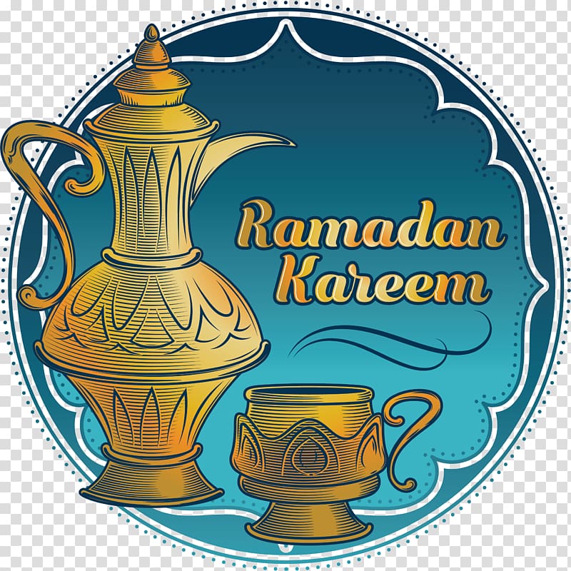Ramadan Kareem illustration, Euclidean Icon, Blue Ramadan label transparent background PNG clipart