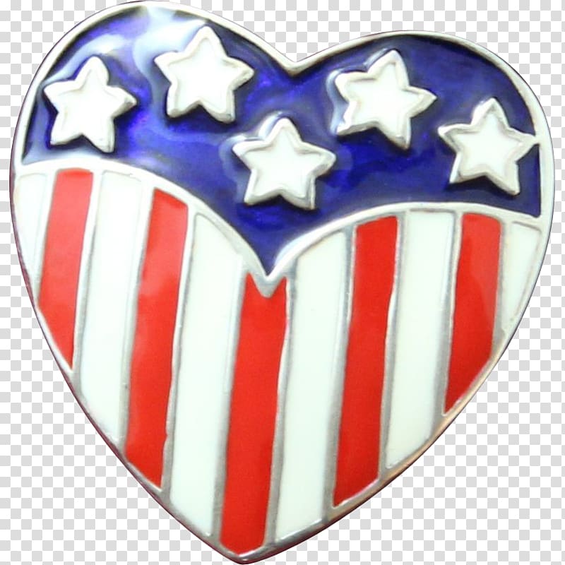 Cobalt blue Heart M-095, stars and stripes flag transparent background PNG clipart