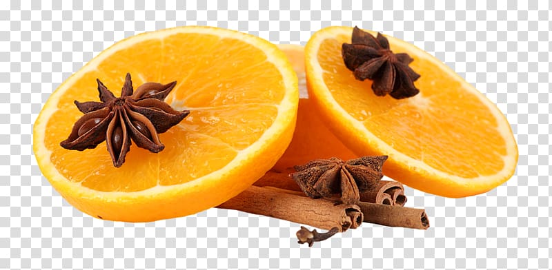 Orange Vegetarian cuisine Cinnamon Star anise Fruit, orange transparent background PNG clipart