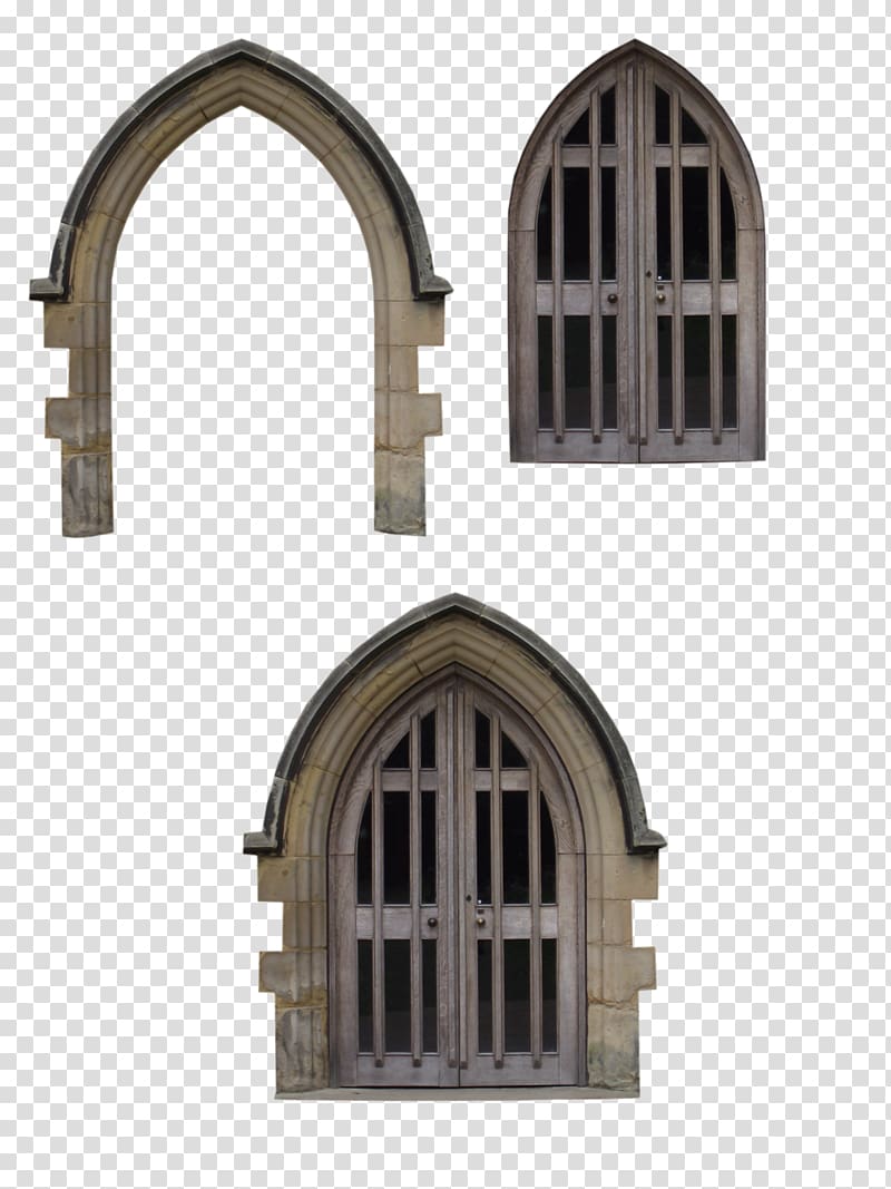 Window Chapel Facade, arched door transparent background PNG clipart