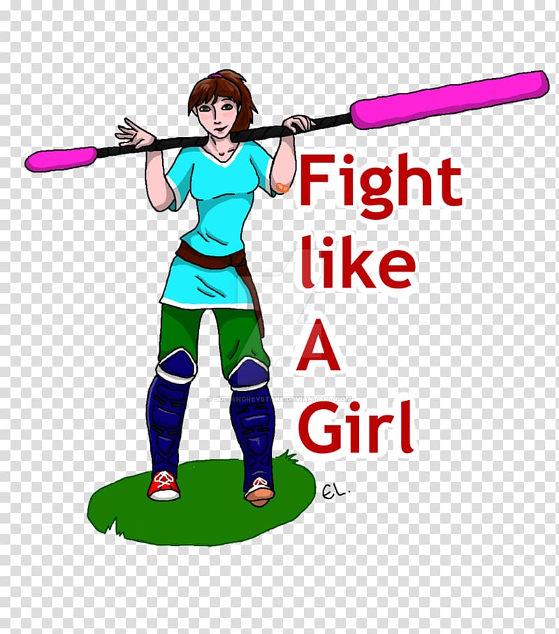 Green Cartoon FedEx , fight like a girl transparent background PNG clipart