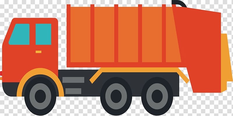 Cargo Garbage truck Waste, Red garbage truck transparent background PNG clipart