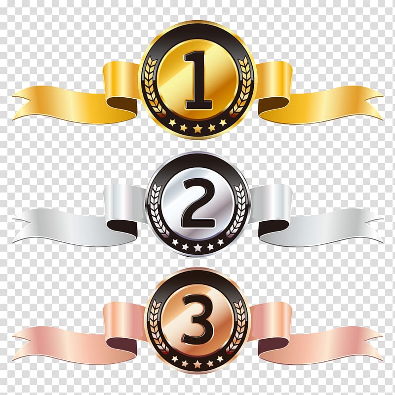 yellow, white, and pink ribbons, prize transparent background PNG clipart