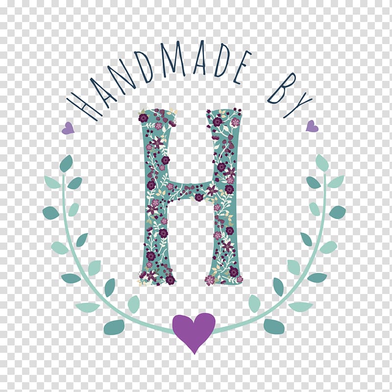 Handmade by H Greeting & Note Cards Art Word Gift, hand-made transparent background PNG clipart