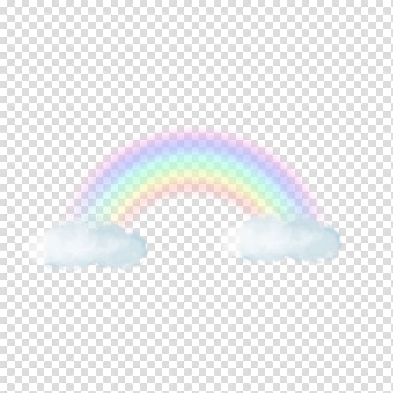 rainbow with two white clouds art, Circle Pink Daytime Pattern, rainbow transparent background PNG clipart