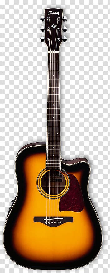 Ibanez PF15ECE Dreadnought Acoustic-electric guitar Cutaway, Fender Musical Instruments Corporation transparent background PNG clipart