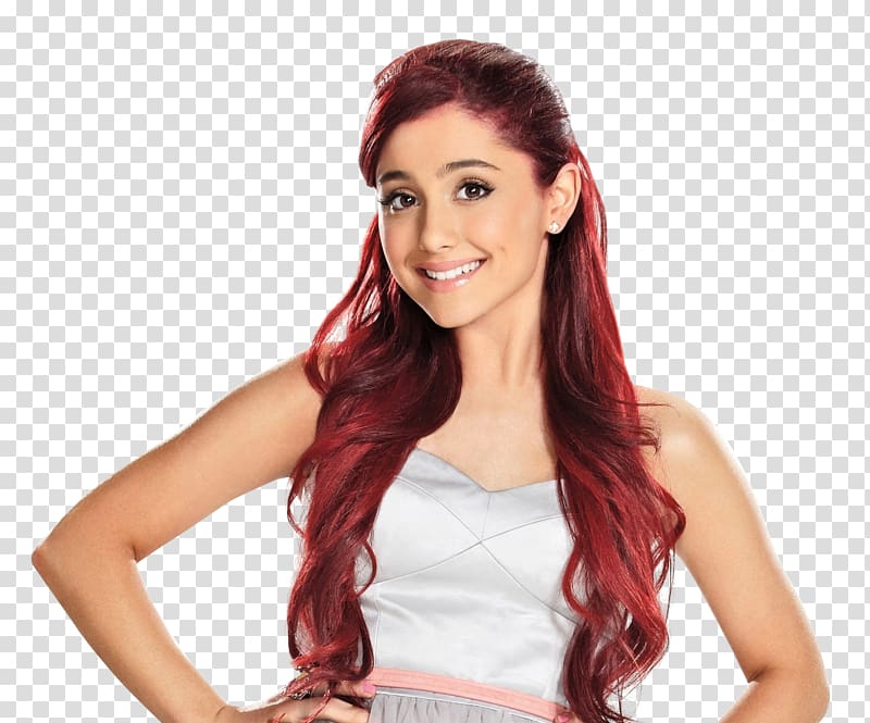 woman wearing white sleeveless top, Ariana Grande Cat Valentine Sam Puckett Victorious Penny Pingleton, Ariana Grande transparent background PNG clipart