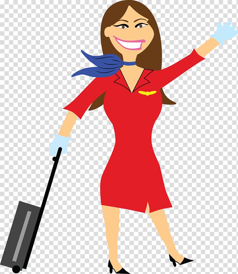 Flight attendant Cartoon , FLIGHT transparent background PNG clipart