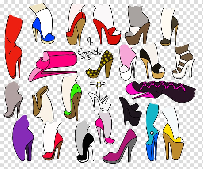 High-heeled shoe Art Drawing, heels transparent background PNG clipart