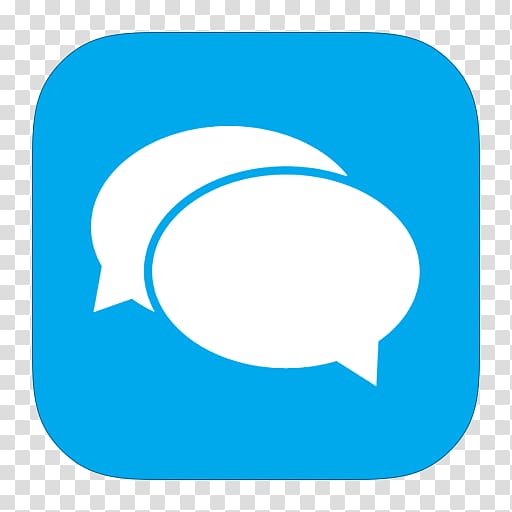 Messenger icon, blue area text symbol point, MetroUI Apps Messaging Alt transparent background PNG clipart