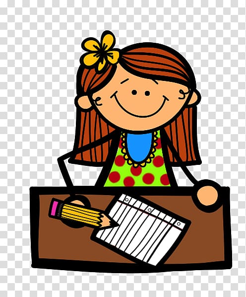 Writing Girl Blog Reading , Child Writing transparent background PNG clipart