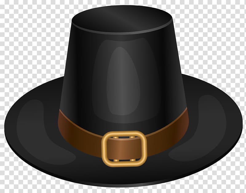 black and brown hat illustration, Pilgrim\'s hat , Pilgrim Hat transparent background PNG clipart