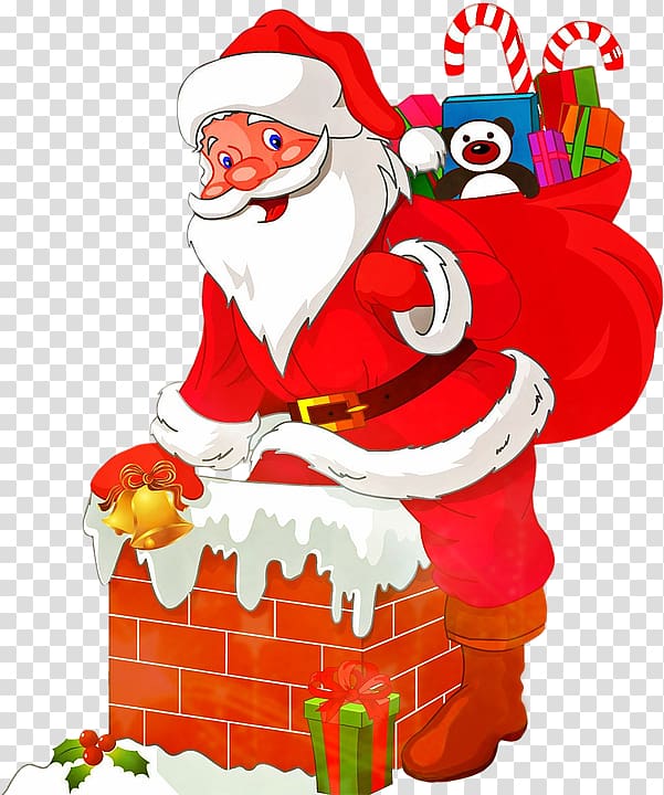 Santa Claus San Francisco Illustration, Christmas to transparent background PNG clipart