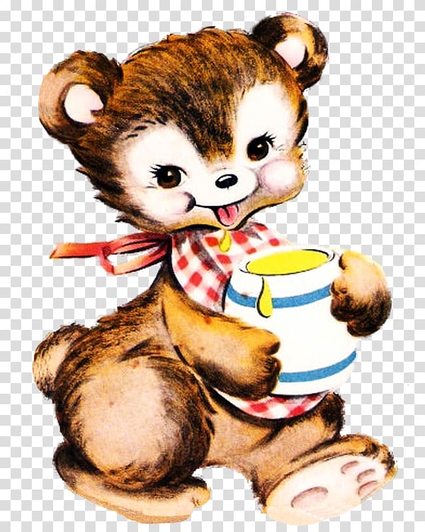 Teddy bear , honey pot transparent background PNG clipart
