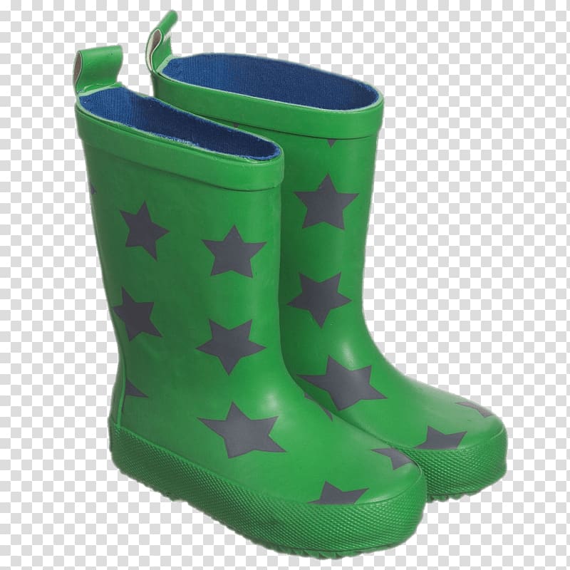 pair of green star print rain boots, Wellies Green and Stars CeLaVi transparent background PNG clipart