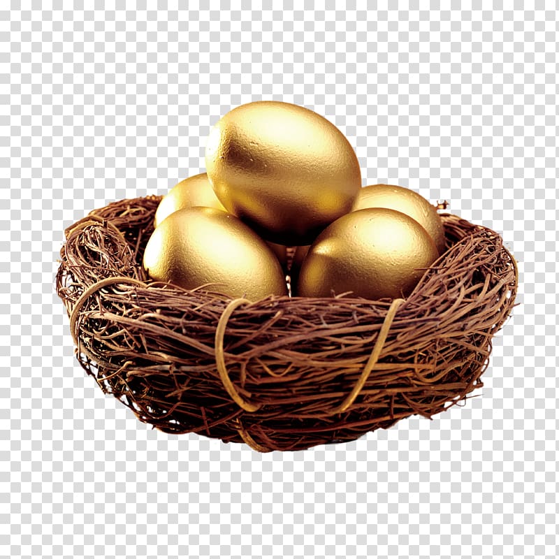 gold eggs in nest, Edible birds nest Egg Bird nest Icon, Bird\'s Nest transparent background PNG clipart