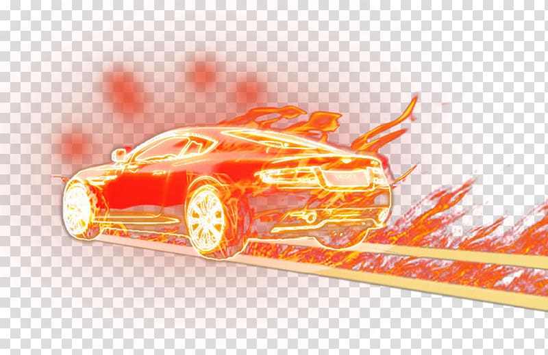 fire of the sports car material map transparent background PNG clipart