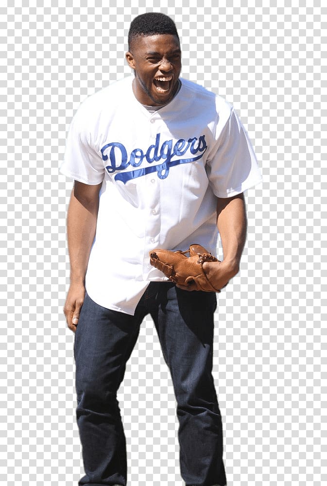 Chadwick Boseman 0 Los Angeles Dodgers Jackie Robinson Jersey, Michael Chadwick transparent background PNG clipart