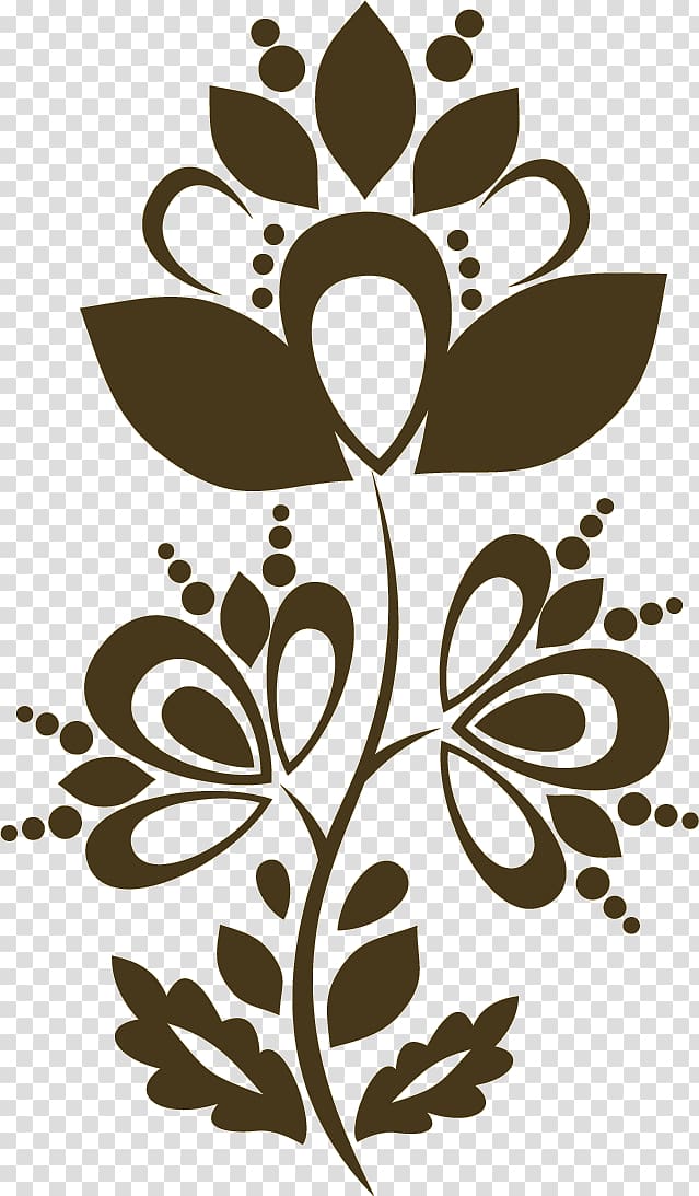 Floral design Creativity Leaf, Monochro transparent background PNG clipart