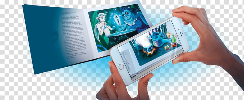 The Little Mermaid Augmented reality Book Brochure, magic book transparent background PNG clipart
