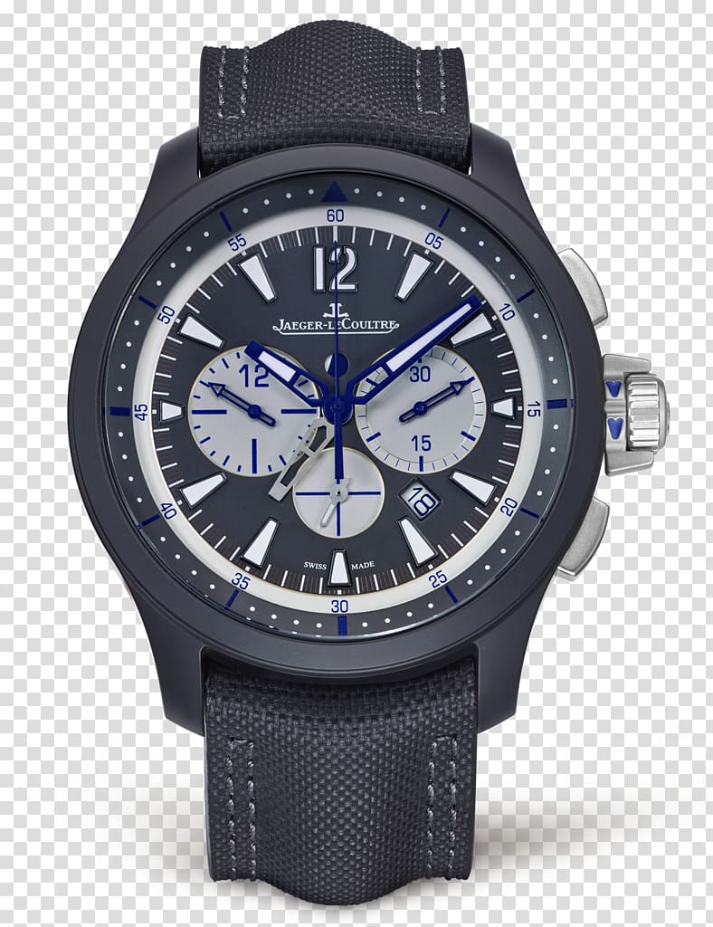 Chronograph Jaeger-LeCoultre Watch Movement Ceramic, Blue sports watch male watch Jaeger transparent background PNG clipart