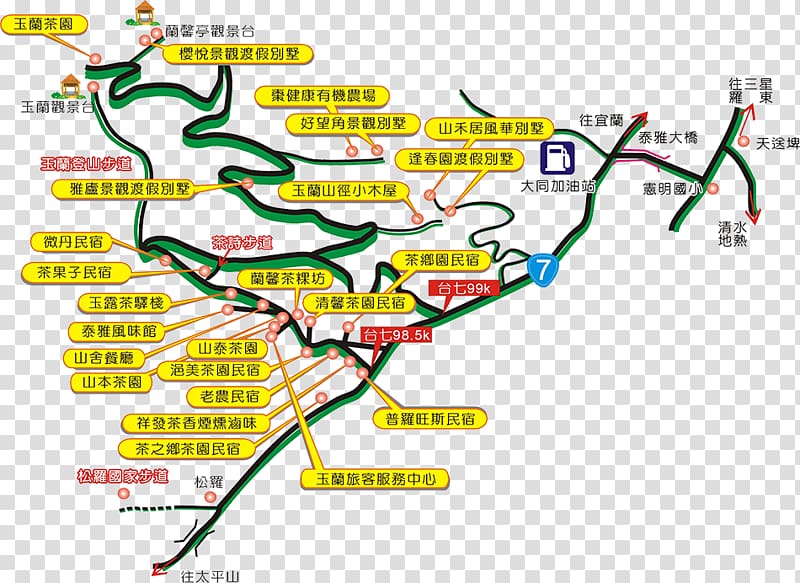 玉兰休闲农业区 Map 休閒農業 Qingshui District Atayal, map transparent background PNG clipart