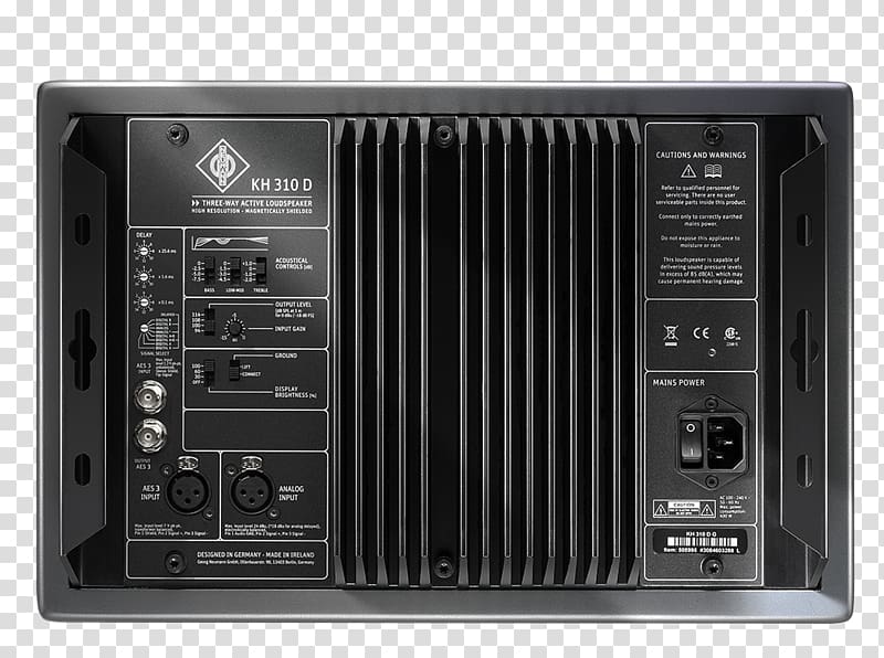 Studio monitor Neumann KH 310 A Amplifier Recording studio Powered speakers, Neumann transparent background PNG clipart