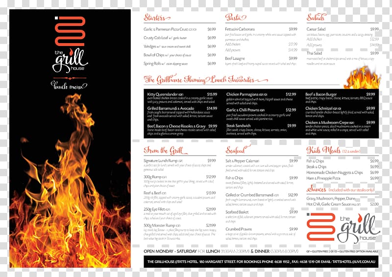 Tattersalls Hotel Take-out Restaurant Menu, restaurant menu design transparent background PNG clipart