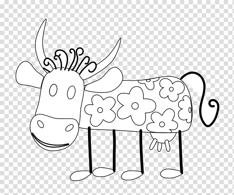 Cattle Cartoon Line art , cartoon demarcation line transparent background PNG clipart
